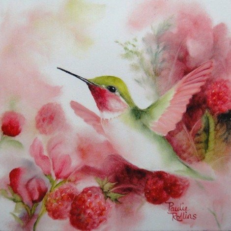 Hummingbird Flowers Diamond Painting Kit