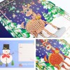 HUACAN Diamond Painting Christmas Greeting Cards Diamond Mosaic Cartoon Mini Santa Claus Merry Christmas Paper Cards Craft Gift