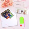 HUACAN Diamond Painting Christmas Greeting Cards Diamond Mosaic Cartoon Mini Santa Claus Merry Christmas Paper Cards Craft Gift