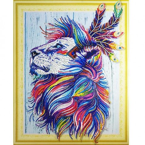 Lion Special Shaped Diamond Painting Kit