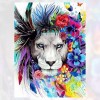 Lion Flowers Diamond Painting Kit