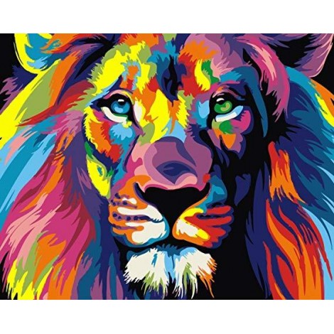 Lion Colors Full Diamond Painting Kit