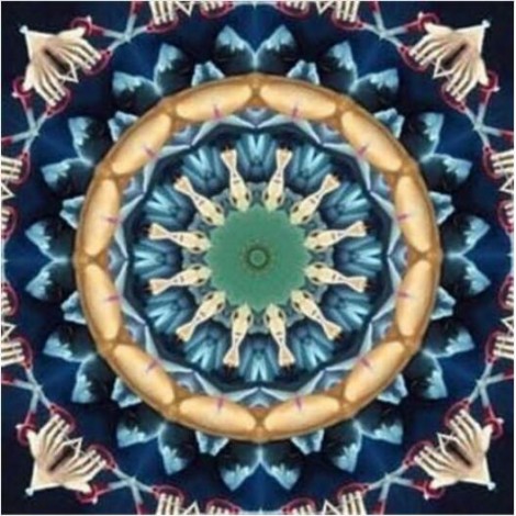 Mandala Blue And Green Diamond Painting Kit