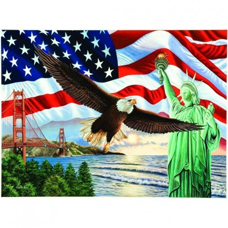 Eagle Liberty Statue Diamond Painting Kit