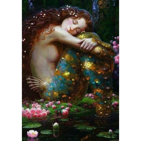 Mermaid Sleeping Diamond Painting Kit