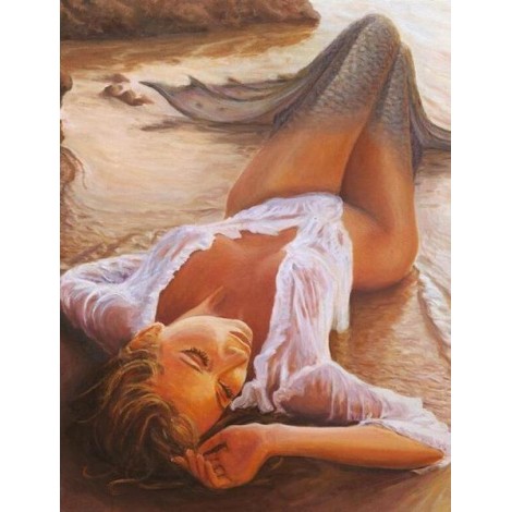 Mermaid In The Beach Diamond Painting Kit