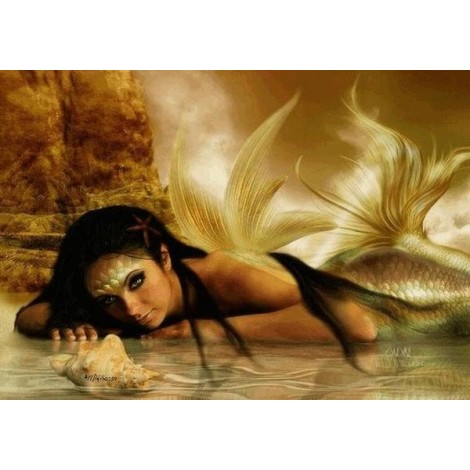 Mermaid Gold Diamond Painting Kit