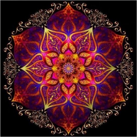 Mandala Red Diamond Painting Kit