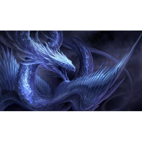 Dragon Blue Diamond Painting Kit