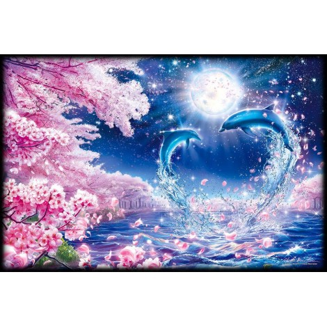 Couple Dolphin Diamond Painting Kit