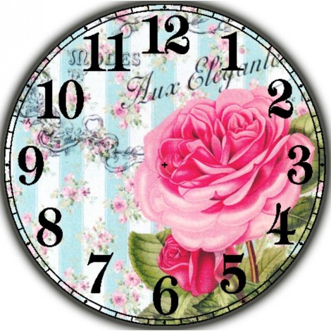 Clock Rose Diamond Painting Kit