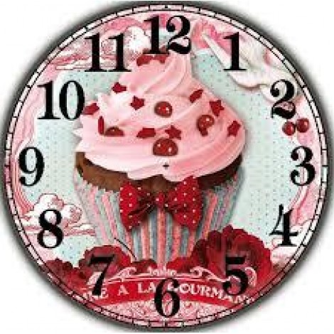 Clock Cupcake Diamond Painting Kit