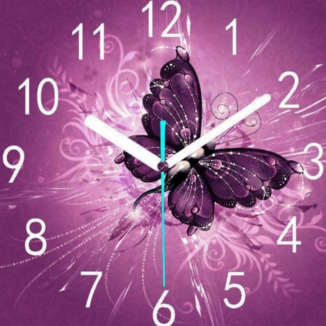 Clock Butterfly Diamond Painting Kit