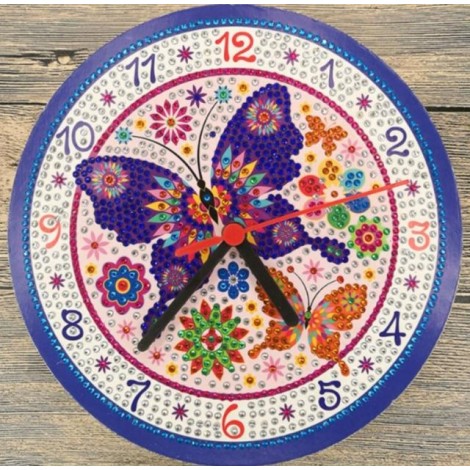 Clock Butterfly Diamond Painting Kit