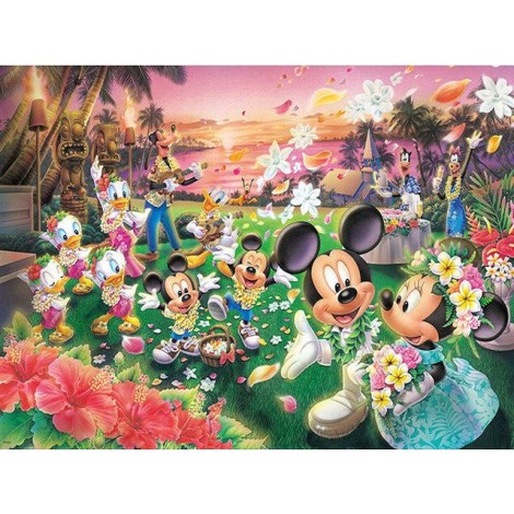 Mickey And Minnie Hawaii Diamond Painting Kit