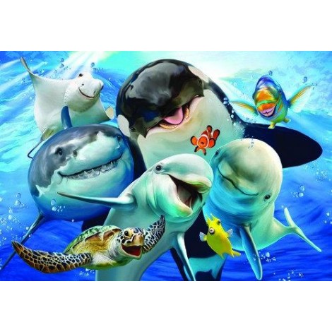 Shark Happy Diamond Painting Kit