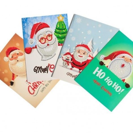 Christmas Cards 4 x Pack Diamond Painting Kit