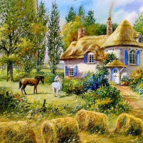 Cabin Horse Diamond Painting Kit